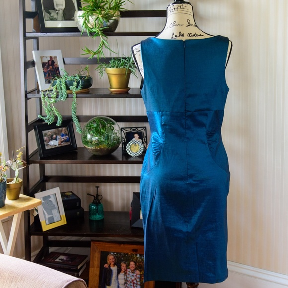 EUC Blue Metallic Bodycon Dress - Picture 4 of 8